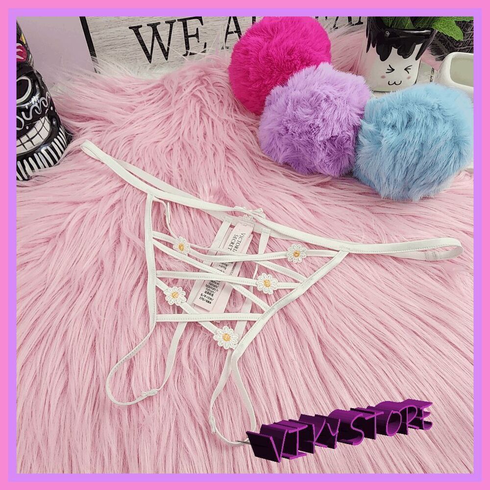 💖 NWT Victoria’s Secret Dream Angels Strappy V-string White Small #7261 💖